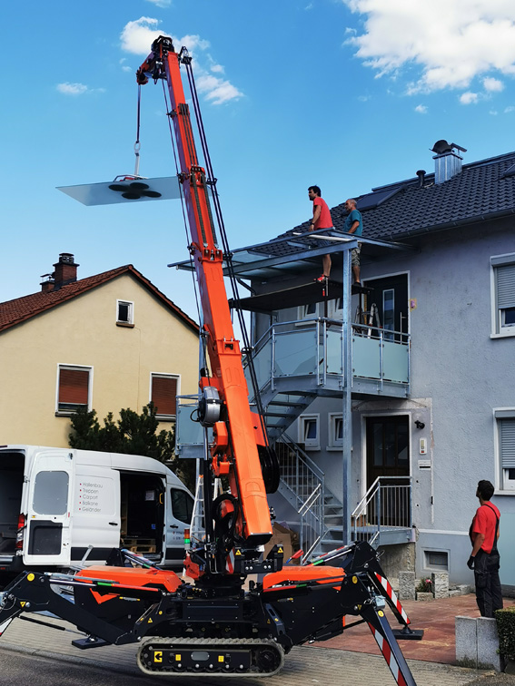 Dachverglasung eines Stahltreppenaufgangs